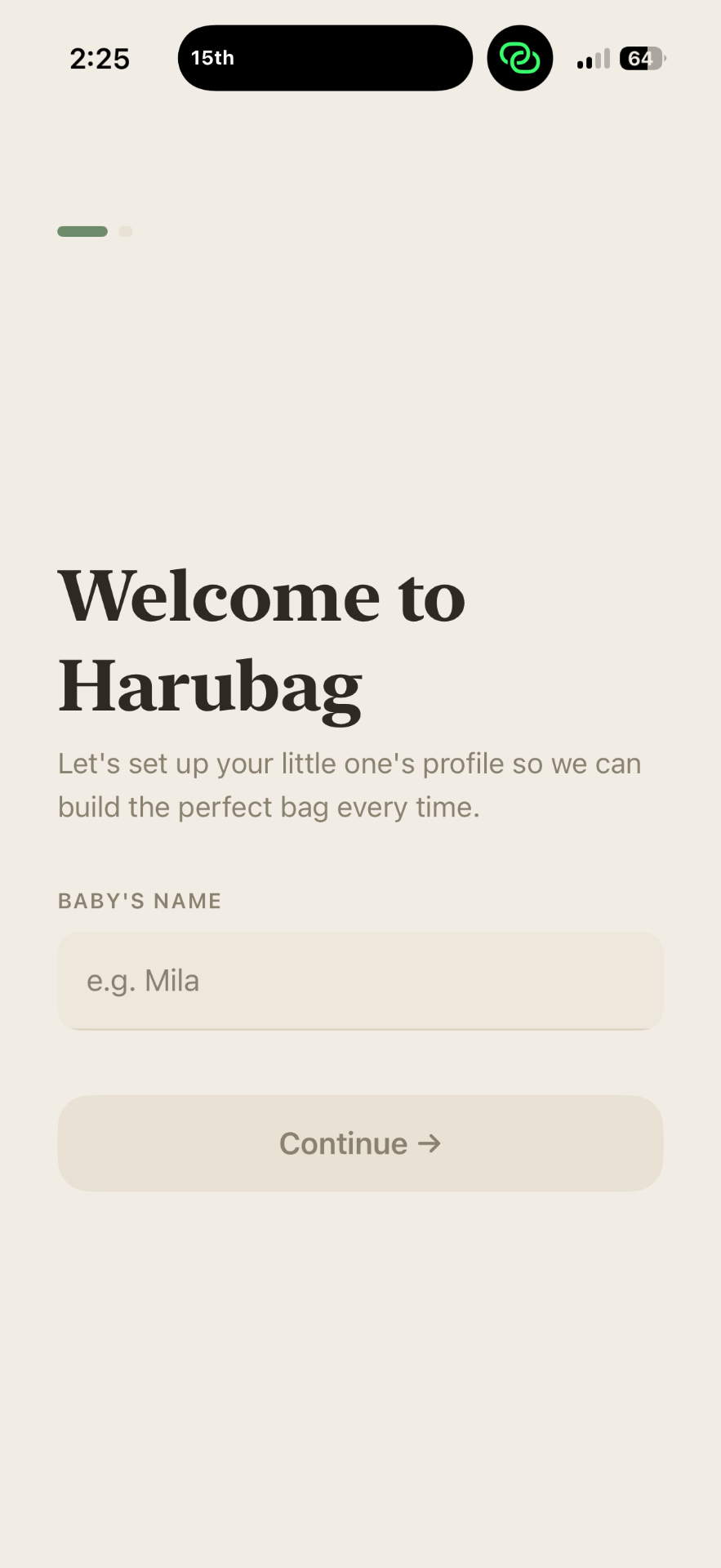 HaruBag - Smart Nappy Bag Checklist screen 1